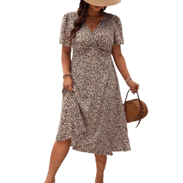 Damen Midikleid mit floralem Muster Drune