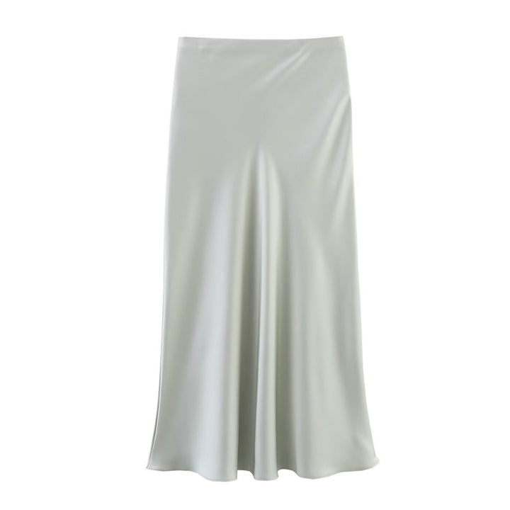 Damen langer Satinrock Drune