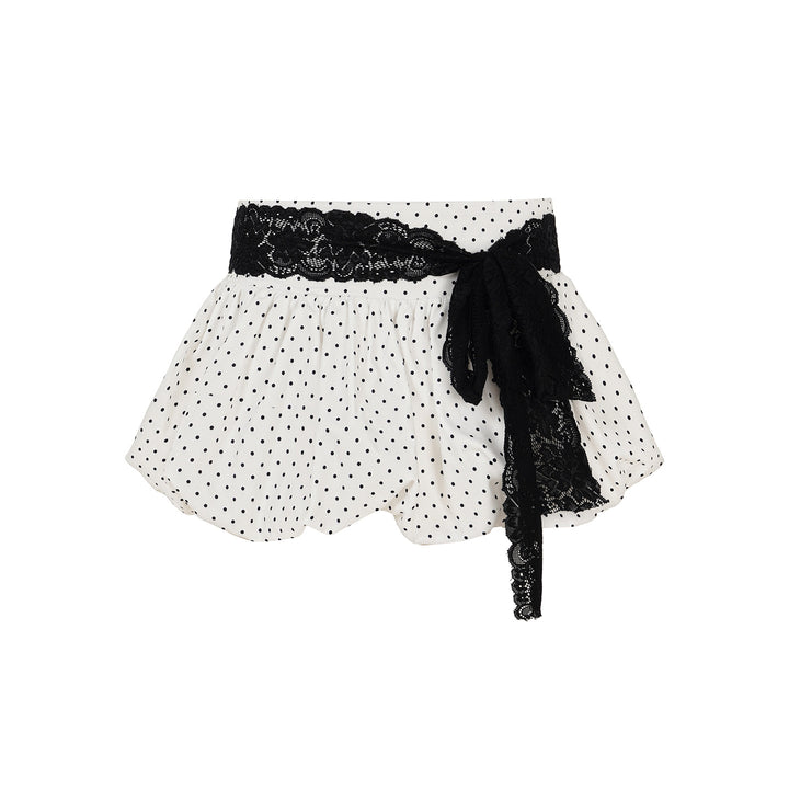 Damen Minikleid mit voluminösem Rüschensaum und dekorativem Gürtel Drune