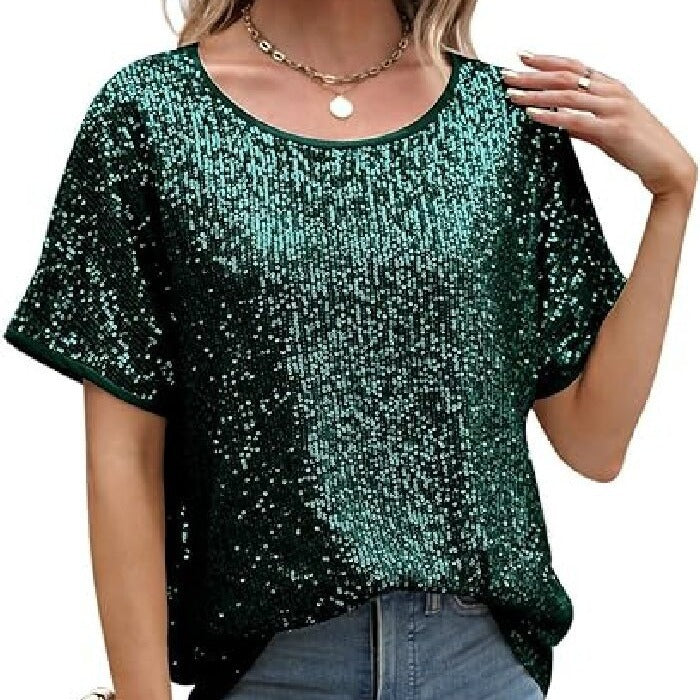 Damen Funktionsshirt mit eleganten Pailletten und lässigem Schnitt Drune