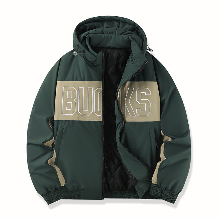 Herren Sportliche Übergangsjacke mit hochschließendem Kragen Drune