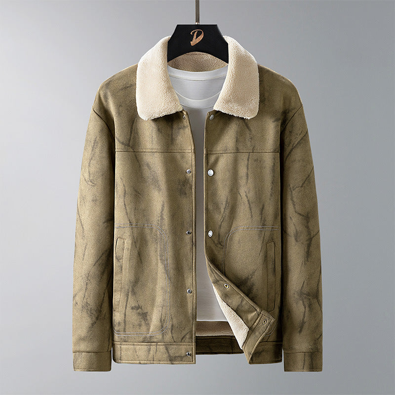 Herren Wendejacke aus Kunstleder mit Kuschelfutter Drune