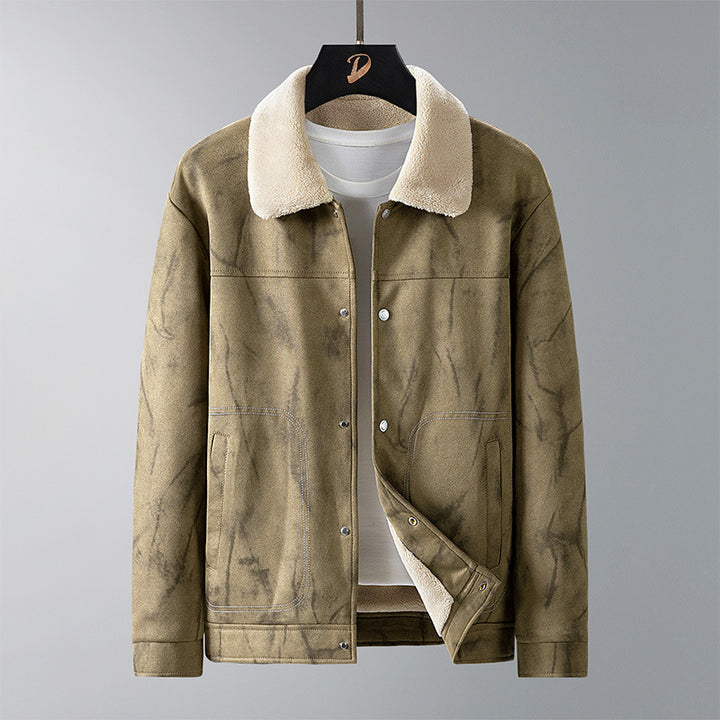 Herren Wendejacke aus Kunstleder mit Kuschelfutter Drune
