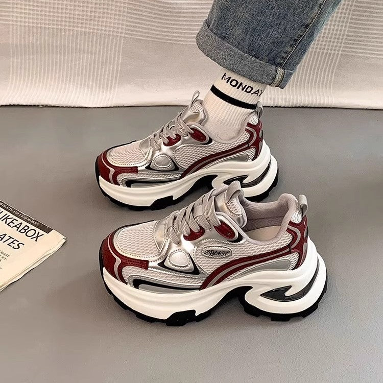 Damen High-Performance Sneakers mit dicker Sohle und reflektierenden Details Drune