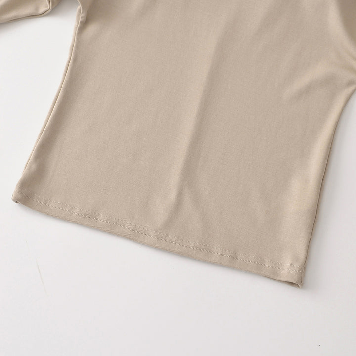 Damen Lagen-Langarmshirt mit integriertem Spaghettiträger-Cami und weitem Rundhals Drune