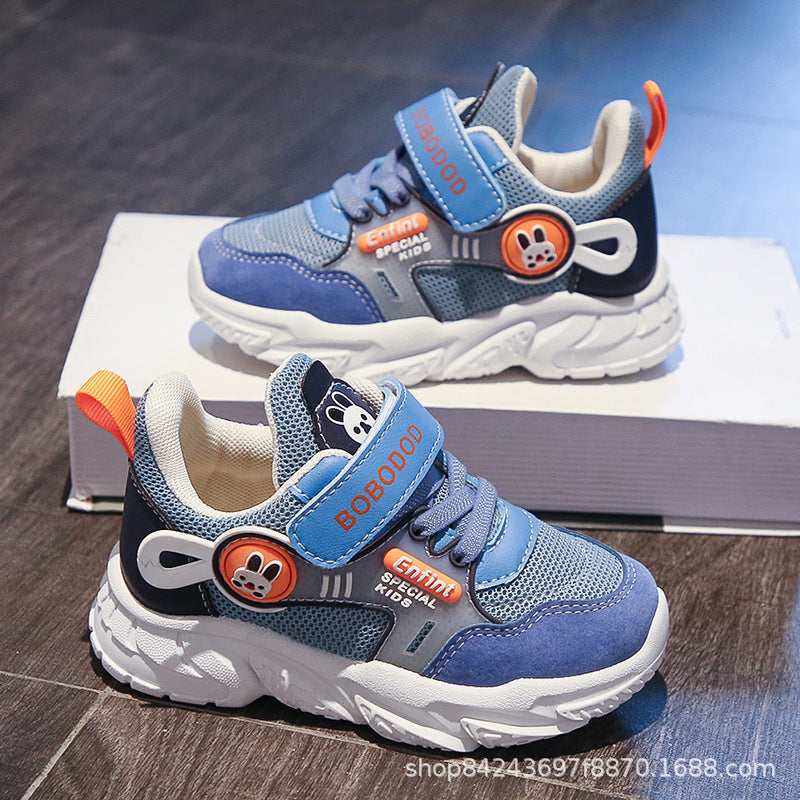 Damen Sportliche Kindersneaker mit verstellbarem Klettverschluss und niedlichem Tiermotiv Drune