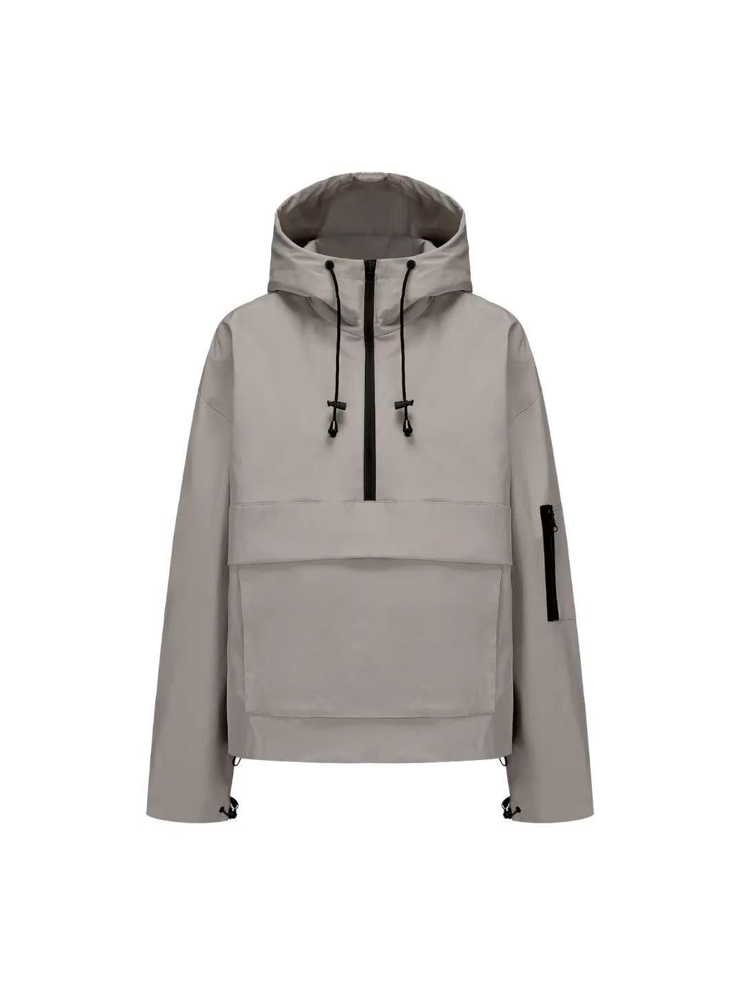 Damen Stylische Anorakjacke mit Kapuze