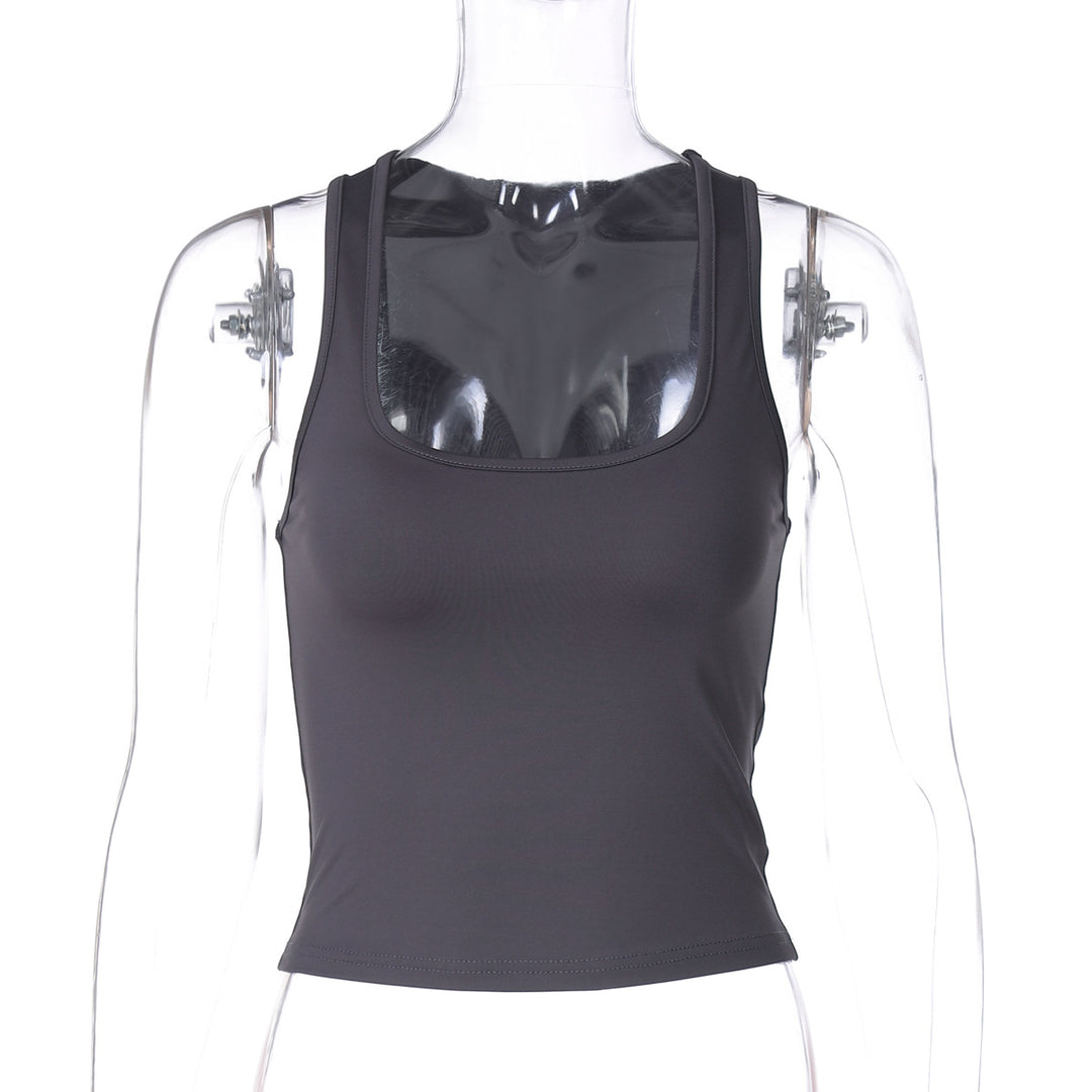 Damen Sportliches Tanktop mit breiten Trägern Drune