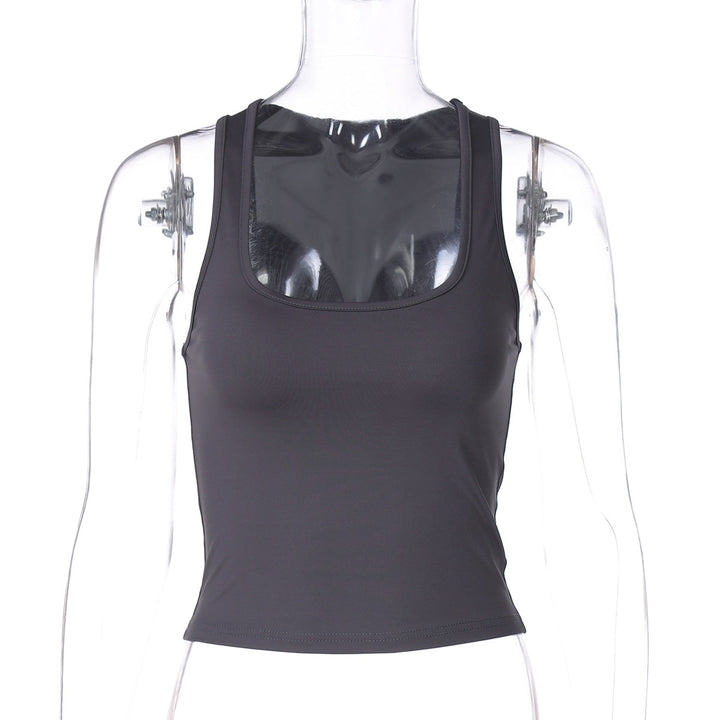 Damen Sportliches Tanktop mit breiten Trägern Drune
