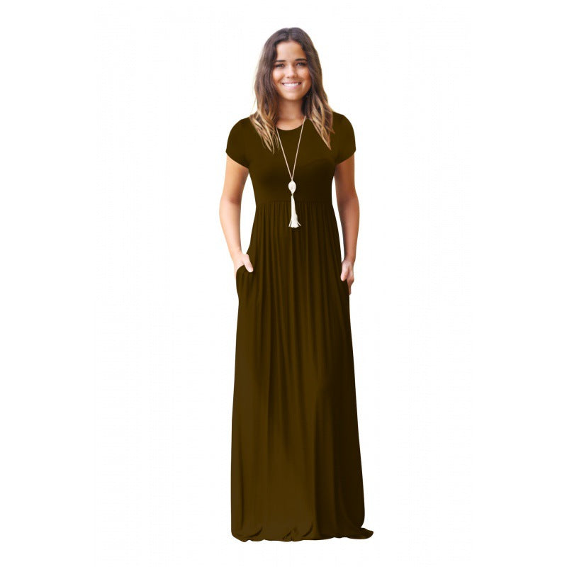 Damen Maxikleid mit praktischen Taschen und modisch fließendem Schnitt Drune