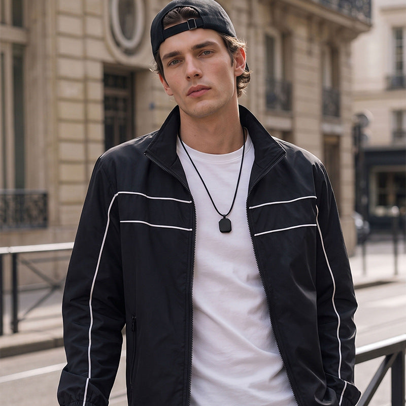 Herren Sportliche Übergangsjacke mit reflektierenden Einsätzen Drune