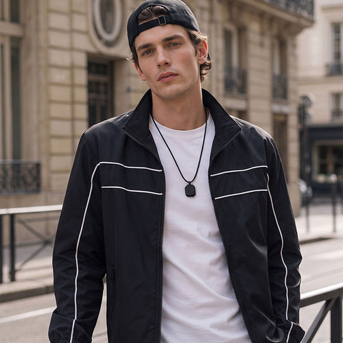 Herren Sportliche Übergangsjacke mit reflektierenden Einsätzen Drune