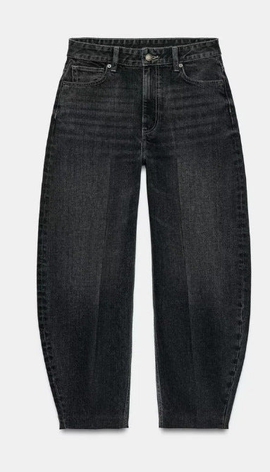 Damen Hochtaillierte Baggy-Jeans mit weitem Bein und klassischer Taschenlösung Drune