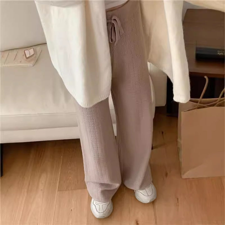 Damen Elegante weite Strickhose Drune