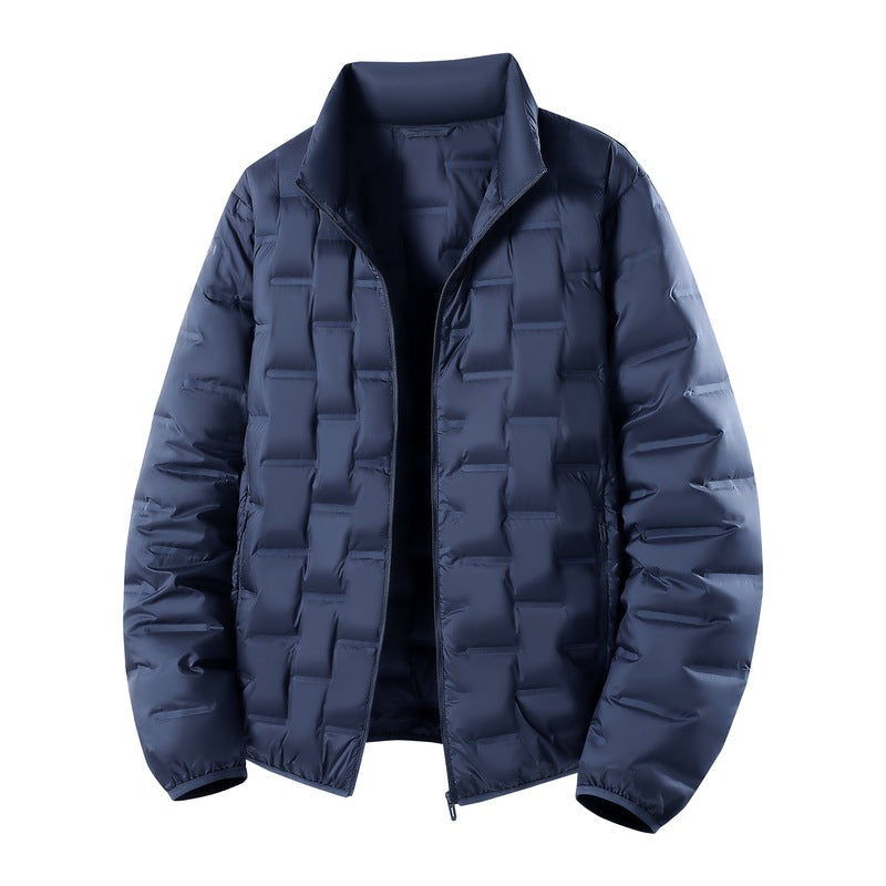Herren Ultraleichte gesteppte Isolationsjacke mit Stehkragen und minimalistischem Design Drune