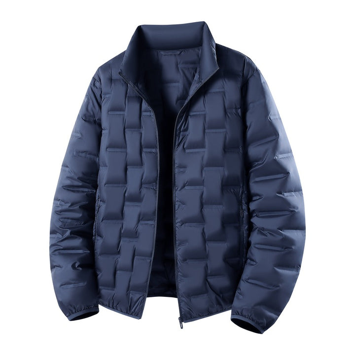 Herren Ultraleichte gesteppte Isolationsjacke mit Stehkragen und minimalistischem Design Drune
