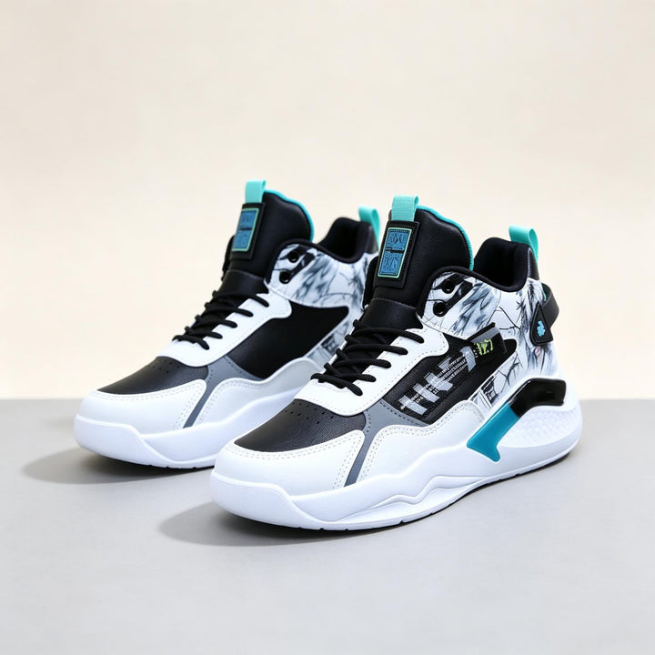 Herren Sportliche High-Top Sneakers mit detailliertem Grafikdesign Drune