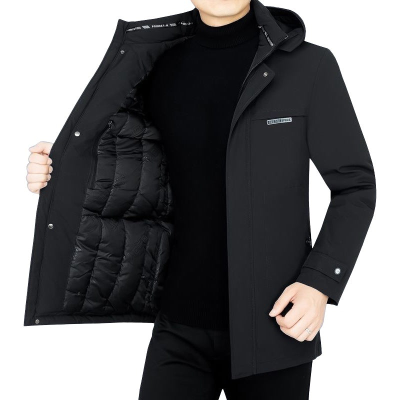 Herren Wasserabweisender Funktions-Mantel mit abnehmbarer Stepp-Innenjacke Drune