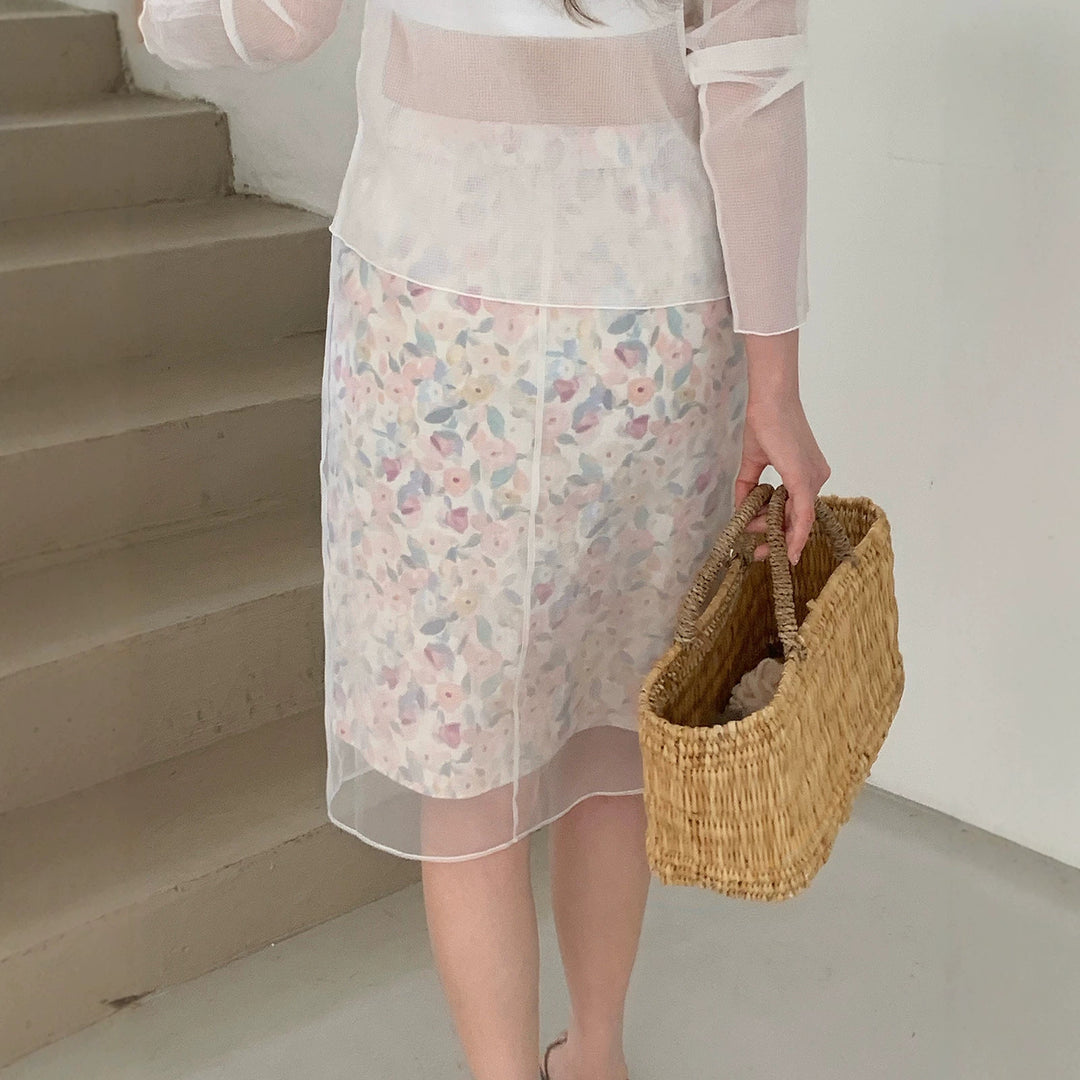 Damen Eleganter Blütenrock Drune