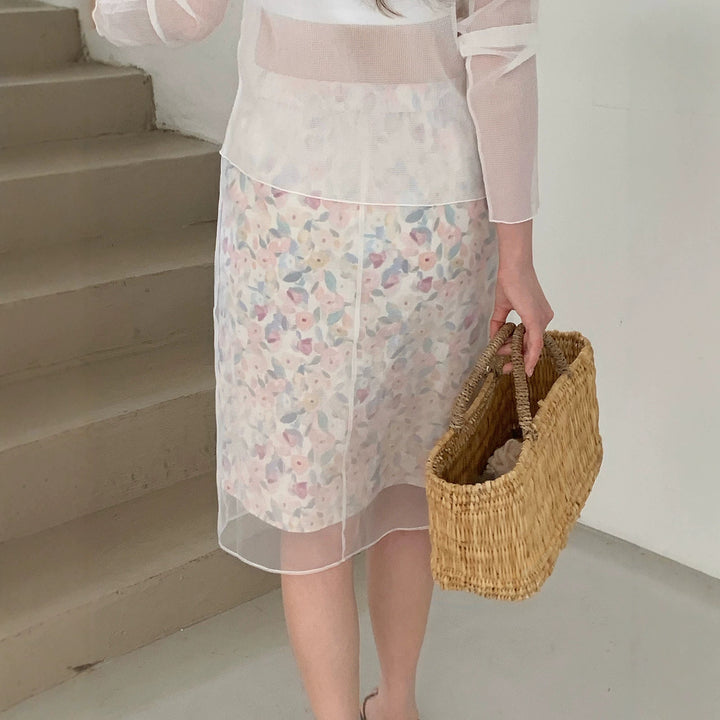 Damen Eleganter Blütenrock Drune