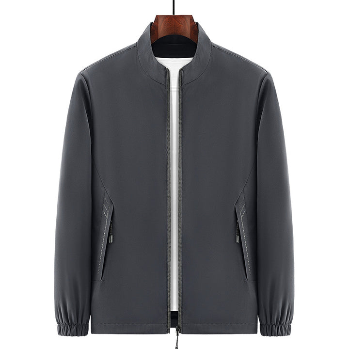 Herren Urbaner Micro‑Ripstop‑Übergangsblouson mit Stehkragen, verdecktem Reißverschluss & elastischen Manschetten Drune