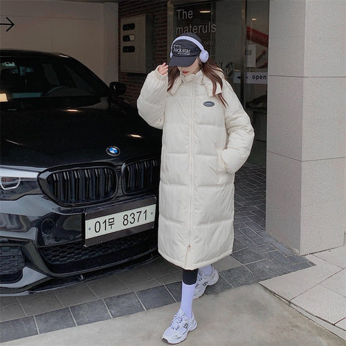 Damen Langer isolierter Pufferparka mit hohen Seitentaschen Drune