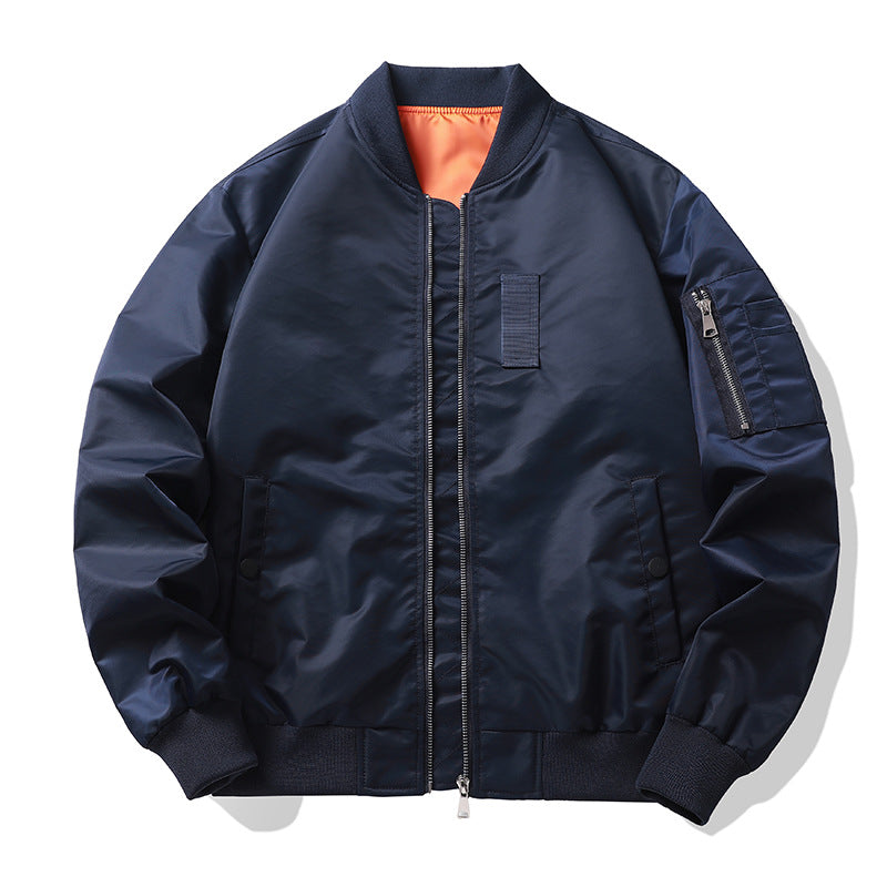 Herren -Isolierte, wasserabweisende Flug-Bomberjacke mit kontrastierendem, gestepptem Futter und Utility-Tasche am Ärmel Drune