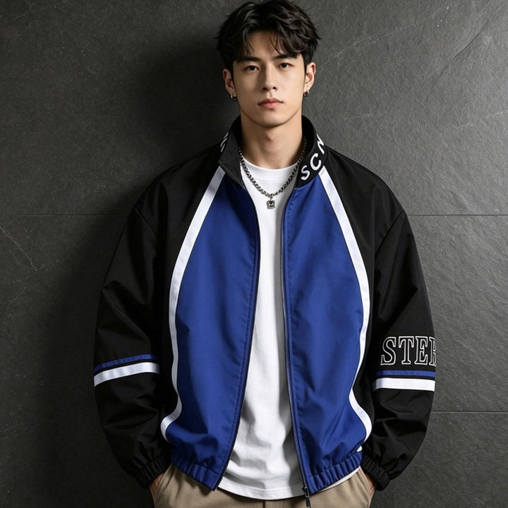 Herren Sportliche Übergangsjacke mit hohem Kragen und Reißverschluss Drune 1788241955