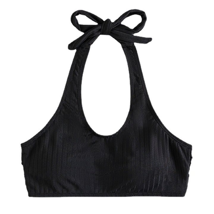 Damen Sportlicher Crop-Top mit Rippstruktur Drune