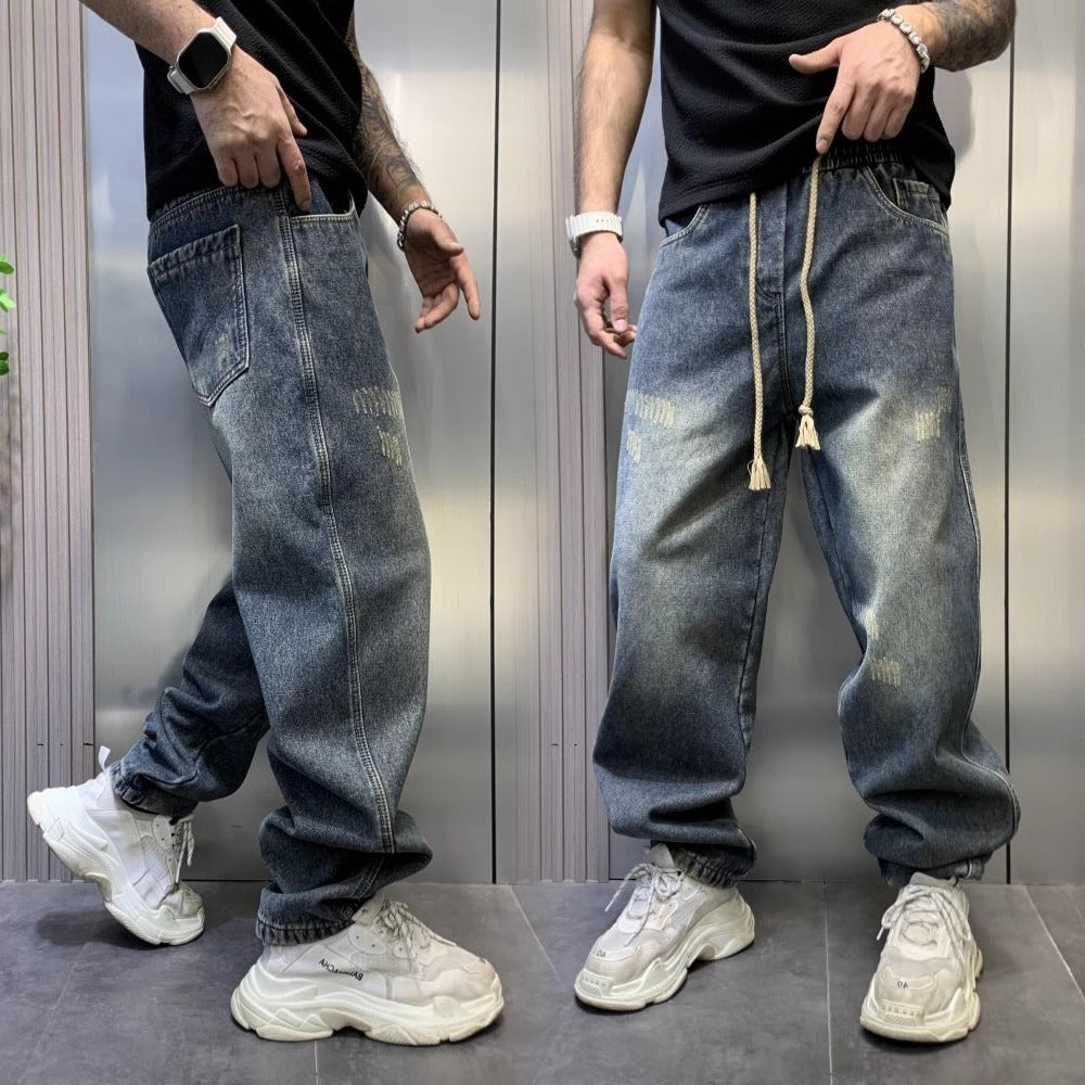 Herren Lässige Baggy Jeans Drune