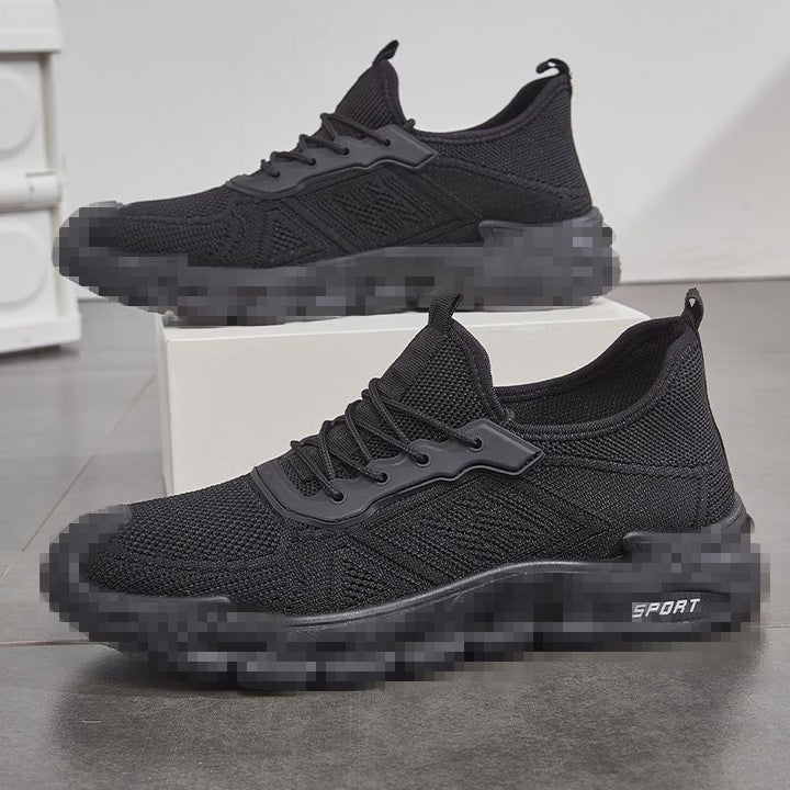Herren Leichter Strick-Running-Style Sneaker mit gepolsterter Plateau-Sportsohle Drune