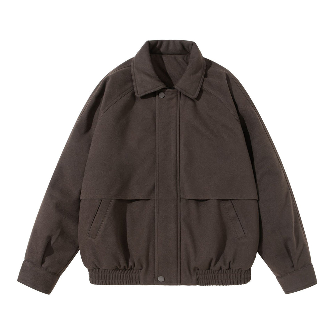 Unisex Boxy‑Blouson mit überlappender Frontpasse und elastischem Saum Drune