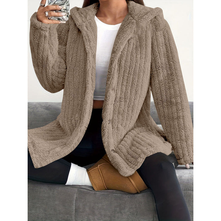 Damen kuschelige Fleecejacke Drune
