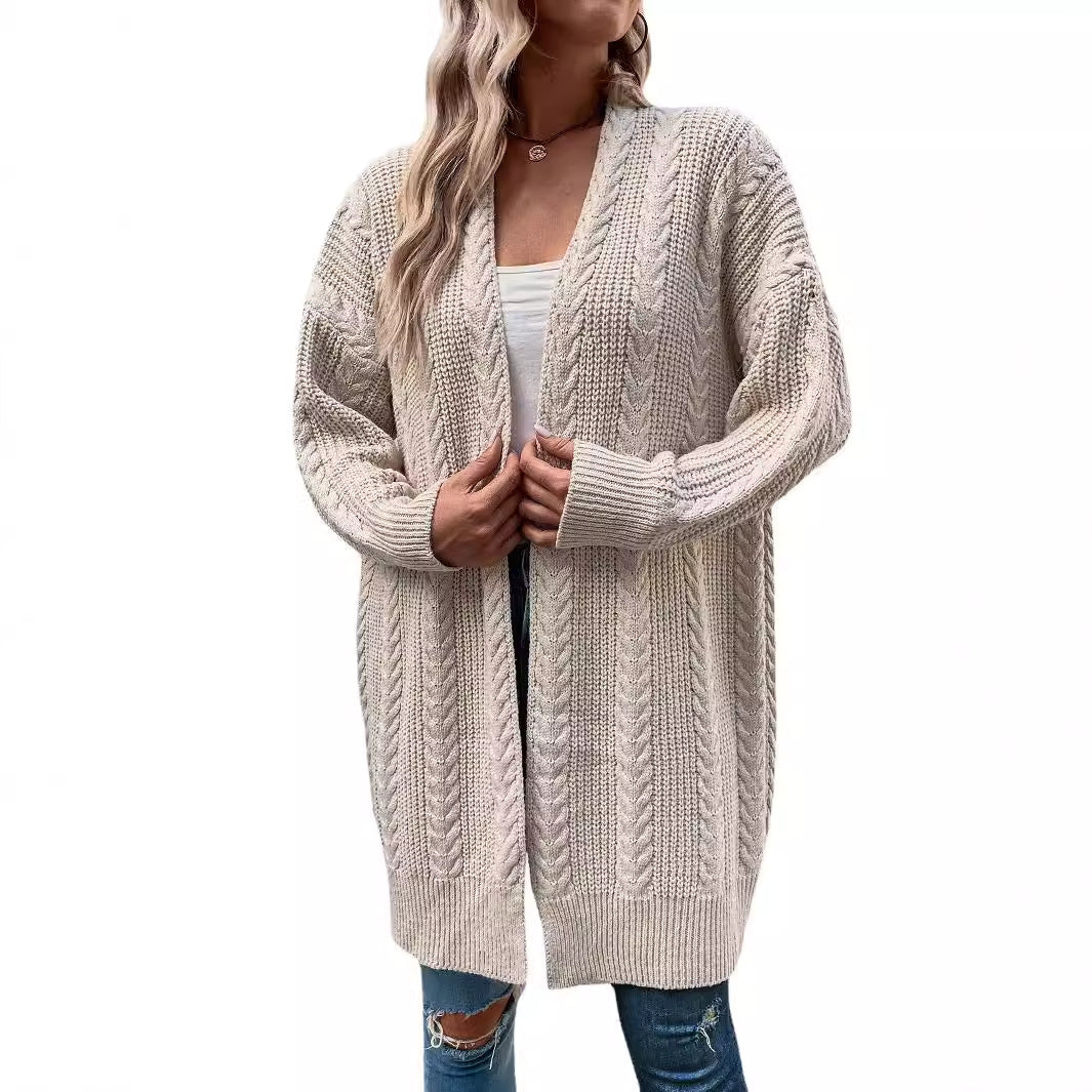 Damen Grobstrick Cardigan mit weitem Schnitt und strukturierter Optik Drune