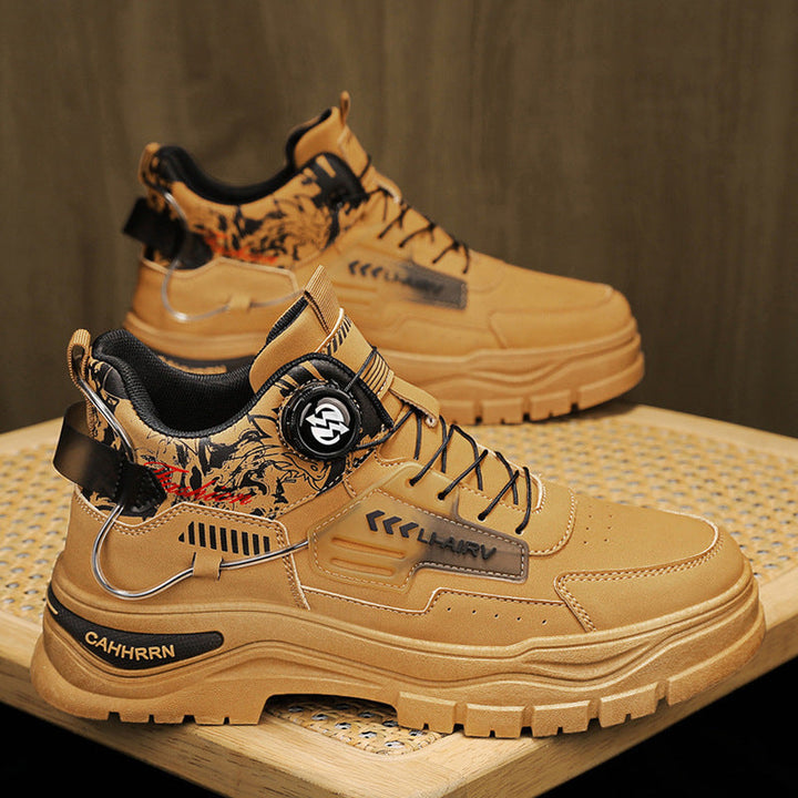Herren High-Top Sneakers mit innovativem Schnürsystem und stoßdämpfender Sohle Drune