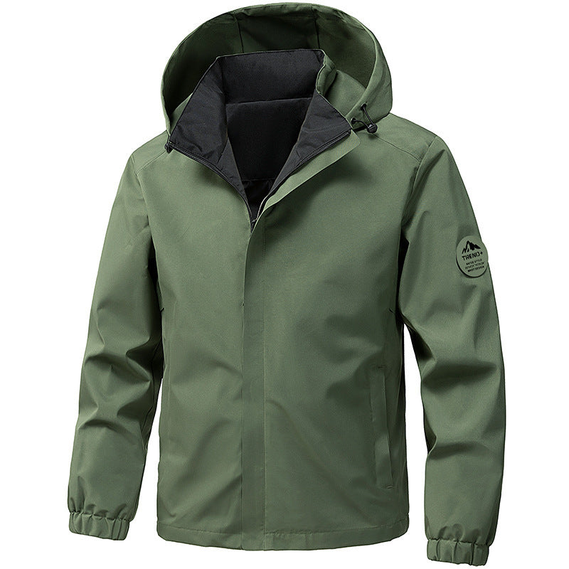 Herren technische Kapuzen-Softshelljacke mit verstellbarer Kapuze und Utility-Taschen Drune
