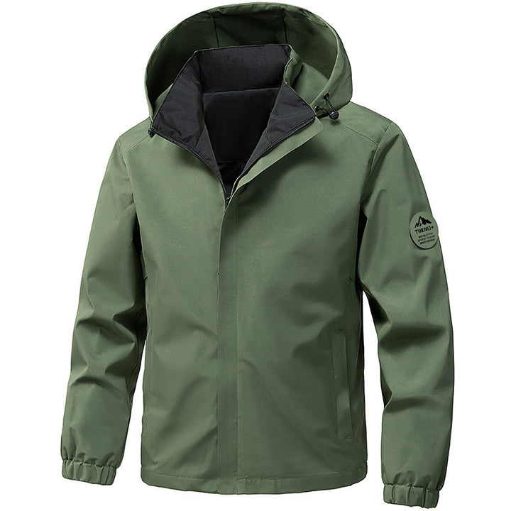 Herren technische Kapuzen-Softshelljacke mit verstellbarer Kapuze und Utility-Taschen Drune