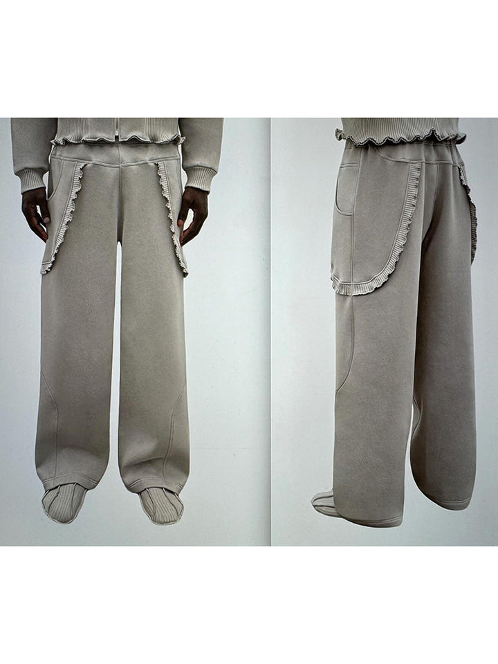Damen Komfortable Loungehosen mit Rüschendetails Drune