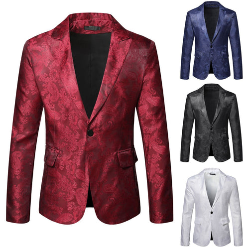 Herren eleganter Blazer mit Paisleymuster Drune