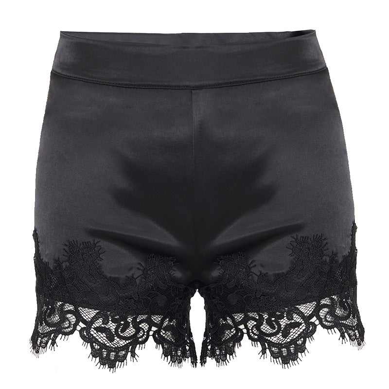 Damen Shorts mit eleganter Spitzenverzierung Drune