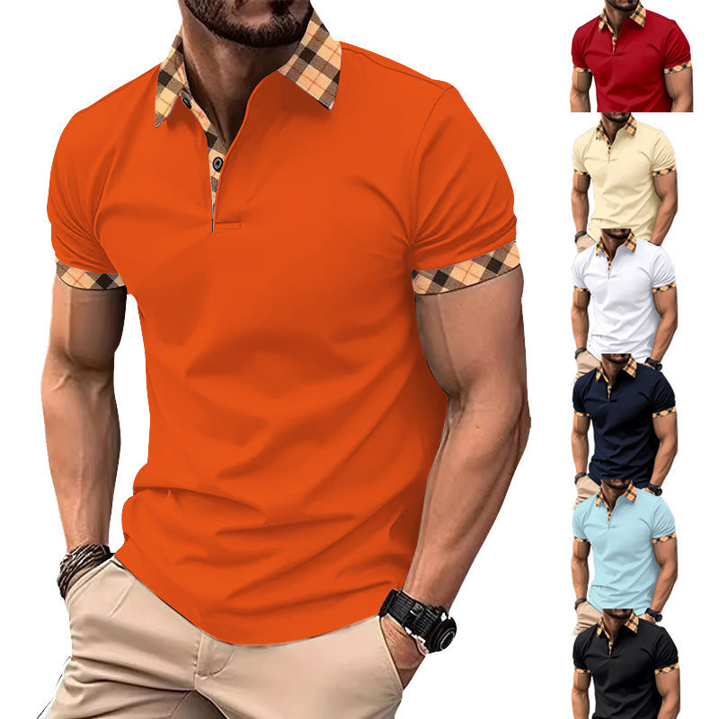 Herren Polohemd mit modernem Karokragen und feuchtigkeitsregulierender Technologie Drune