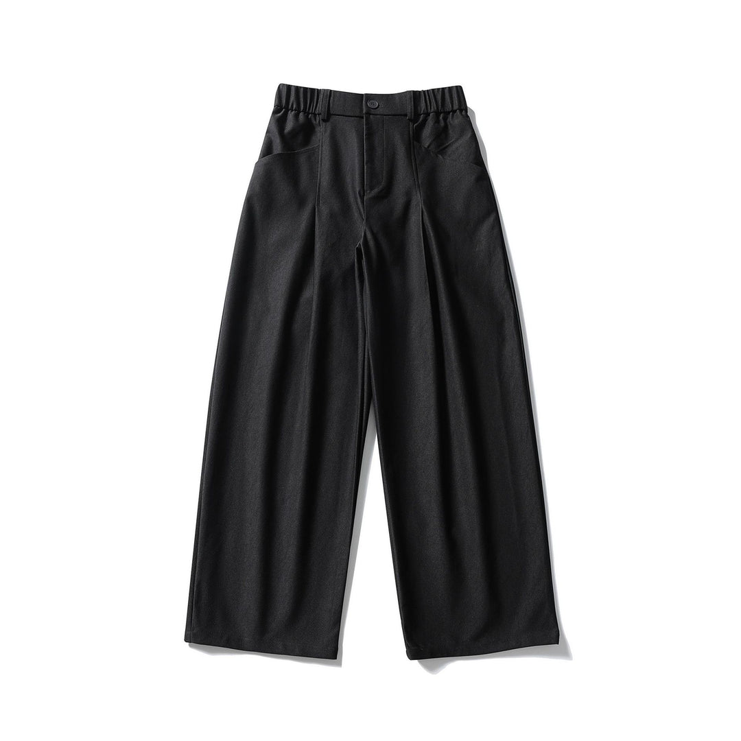 Damen Elegante Hochtaillierte Palazzo-Culotte mit teil‑elastischem Bund und Geschnittenen Bundfalten Drune