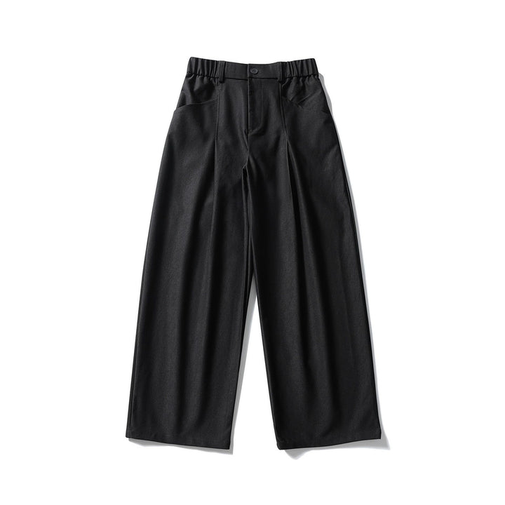 Damen Elegante Hochtaillierte Palazzo-Culotte mit teil‑elastischem Bund und Geschnittenen Bundfalten Drune