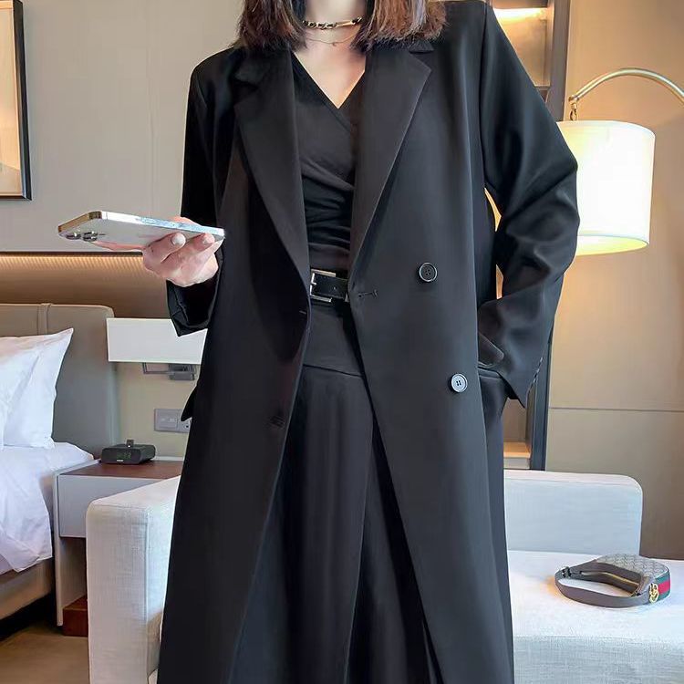 Damen Eleganter Doppelreiher-Mantel Drune