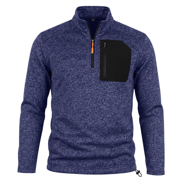 Herren Outdoor-Fleecepullover mit Halbzip und Brusttasche Drune
