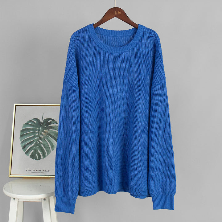 Damen Oversized Strickpullover mit lässigem Schnitt Drune