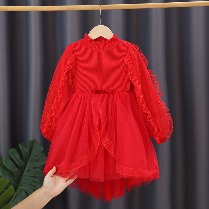 Mädchen Festliches Kleid mit Rüschendetails Drune