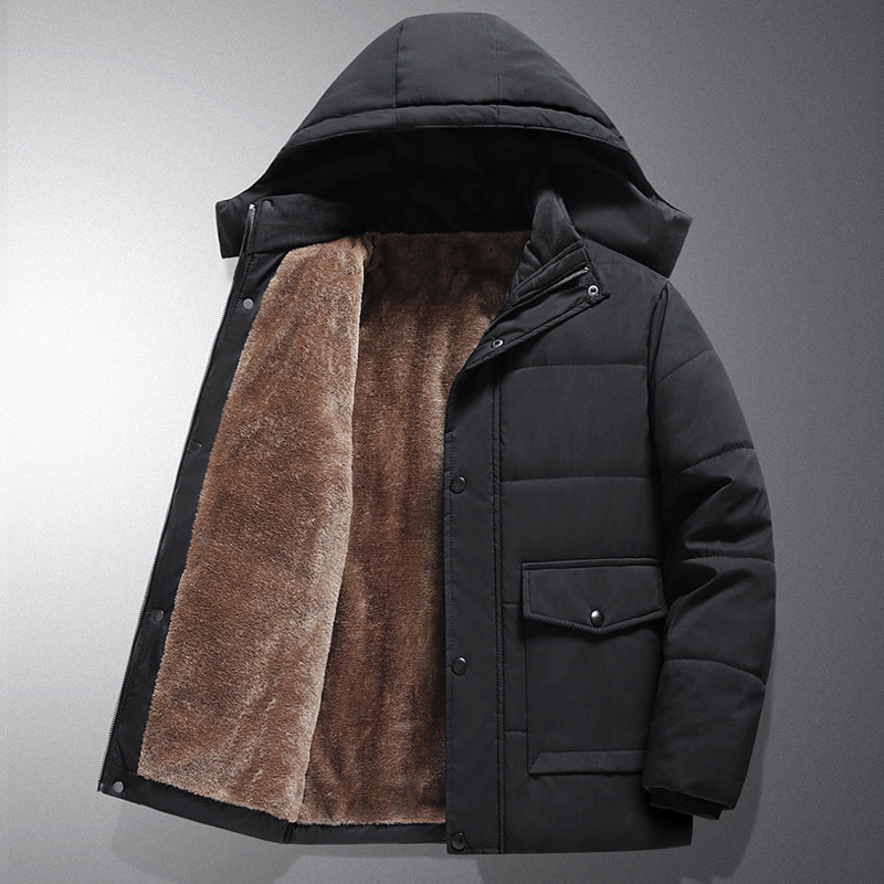 Herren Warme Steppjacke mit Fleece-Innenfutter