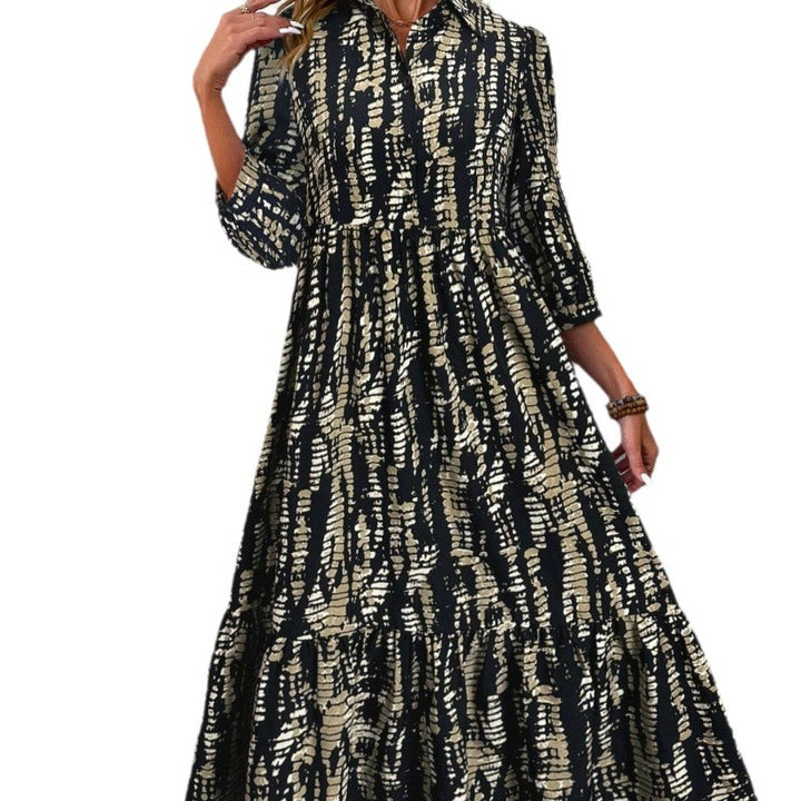Damen Hemdblusenkleid mit raffinierten Rüschendetails und asymmetrischem Saum Drune