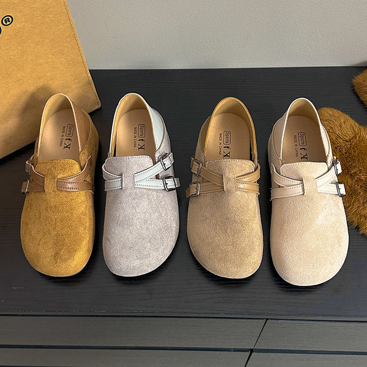 Damen Komfortable Clogs mit doppeltem Riemen Drune